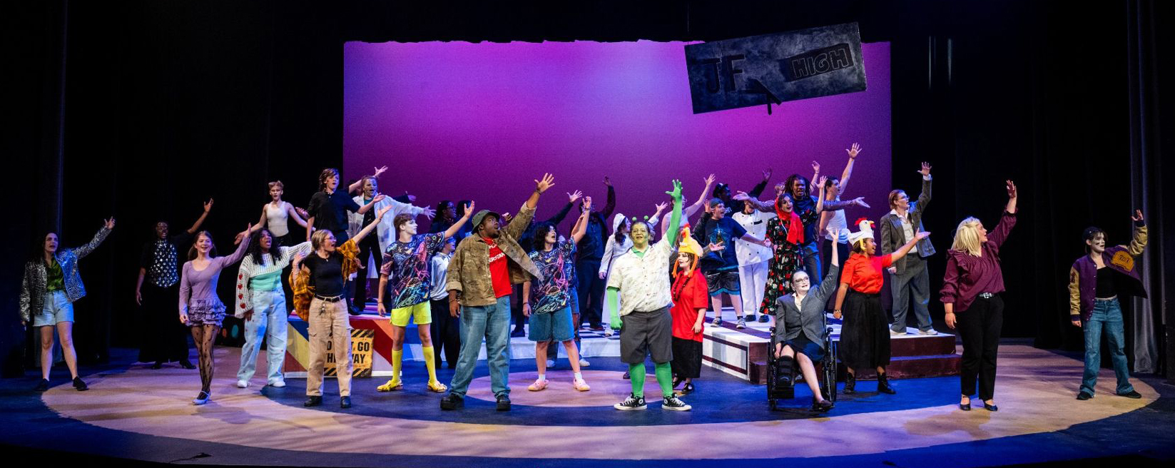 Summer Scholars students working backstage and on technical elements